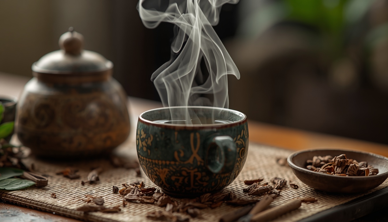 Loose leaf herbal blend close view